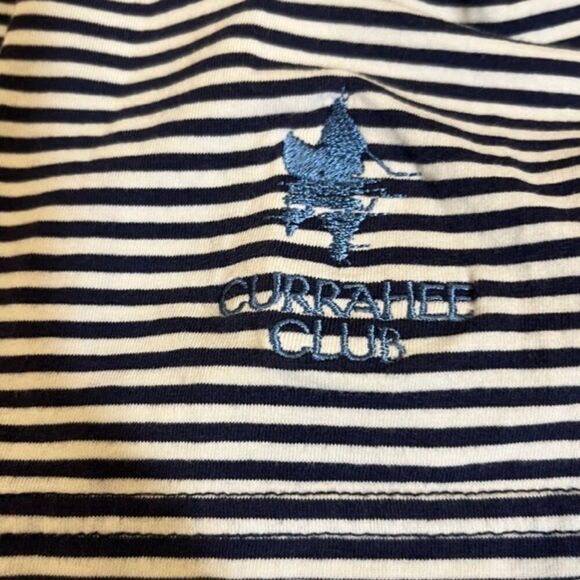 Peter Millar Men's Currahee Club Black and White Striped Golf Shirt Size Small - Picture 9 of 9